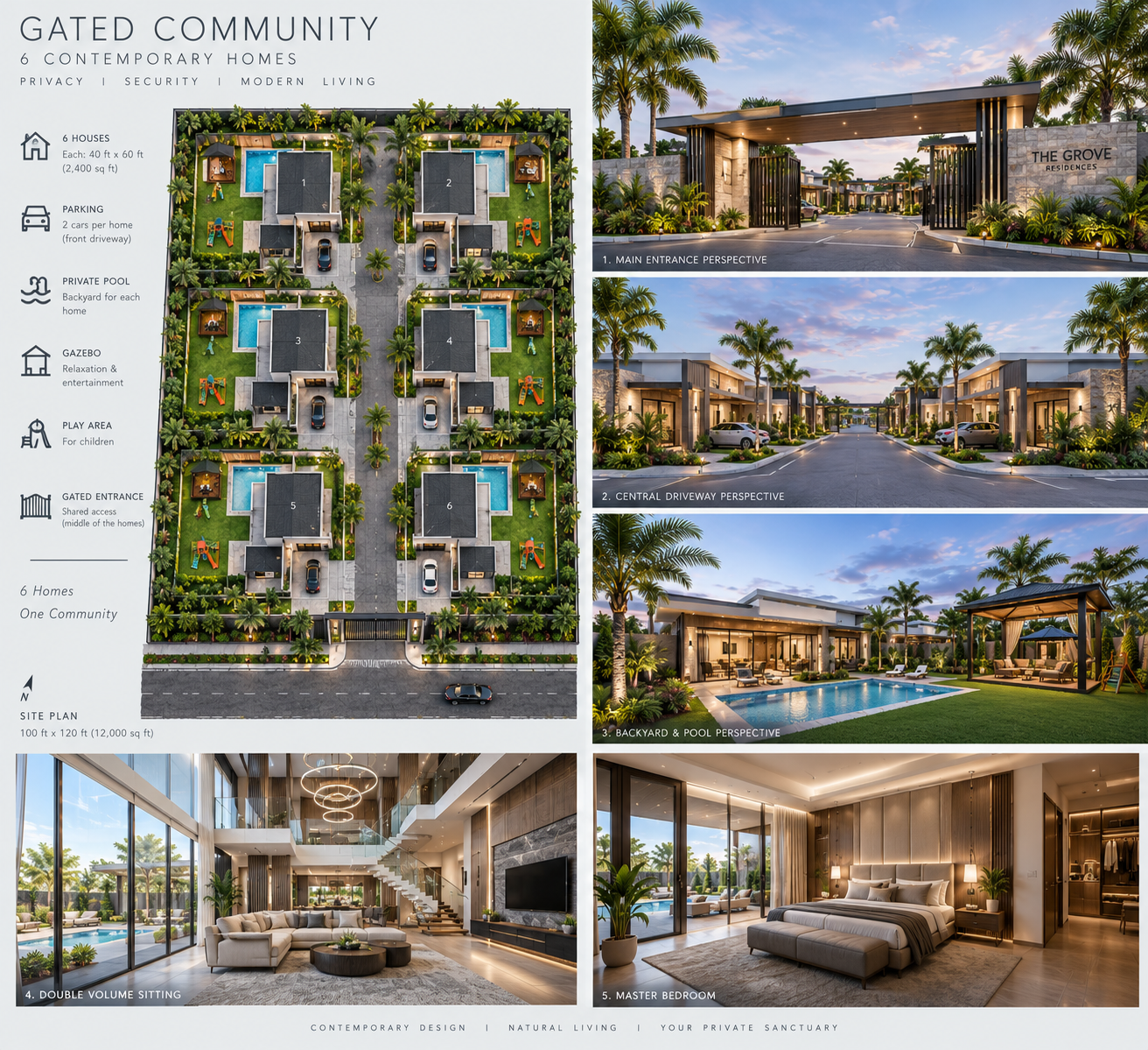 Gated community villas design