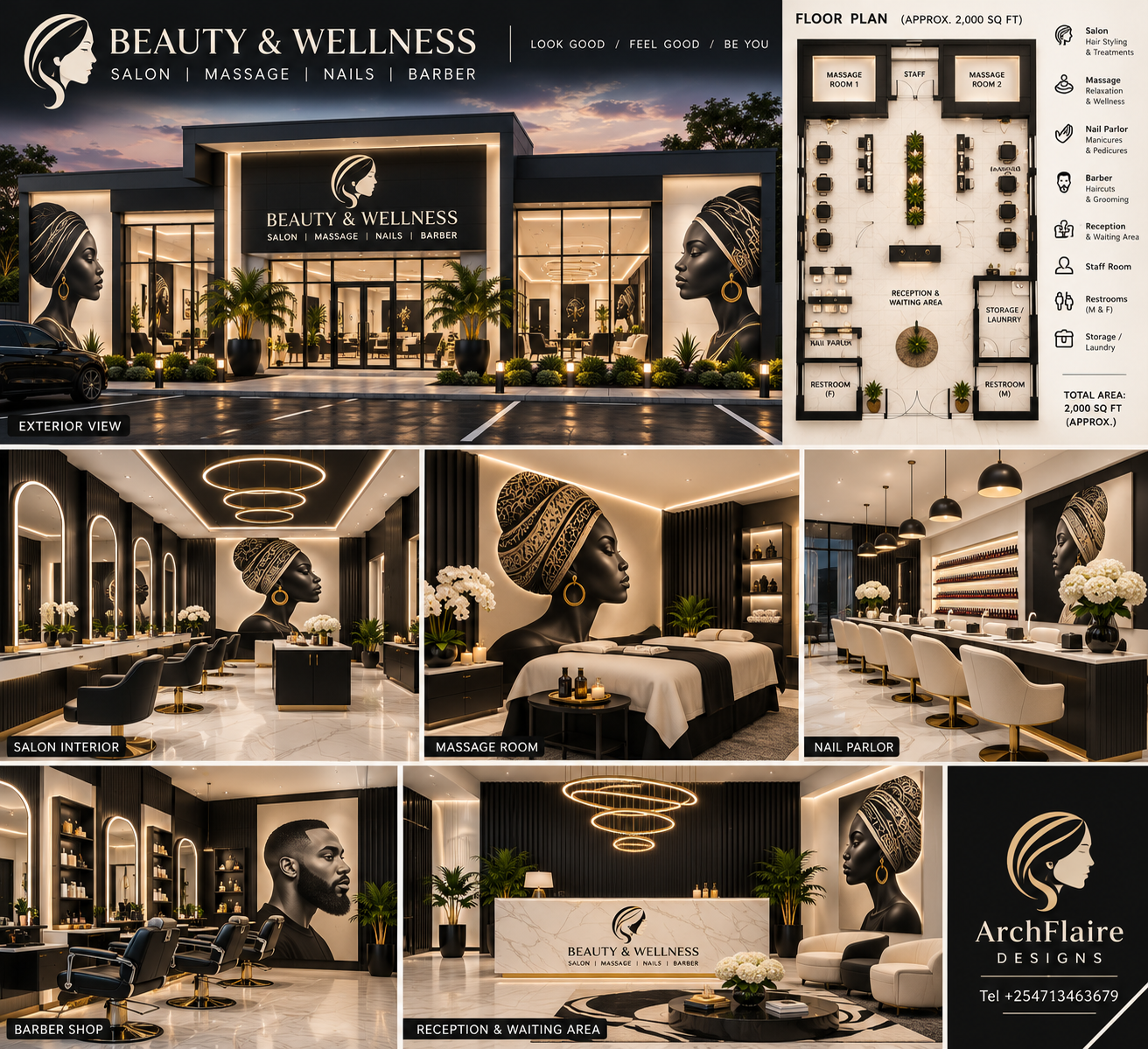 Salon and Barber shop Design